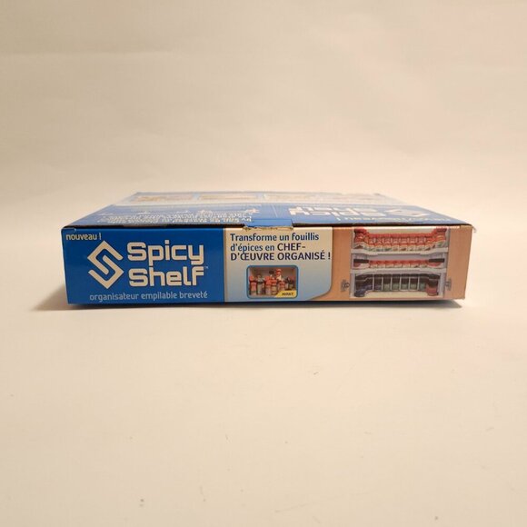 SPICY SHELF Patented Spice Rack and Stackable Organizer Adjustable - White BNIOP - Picture 8 of 10